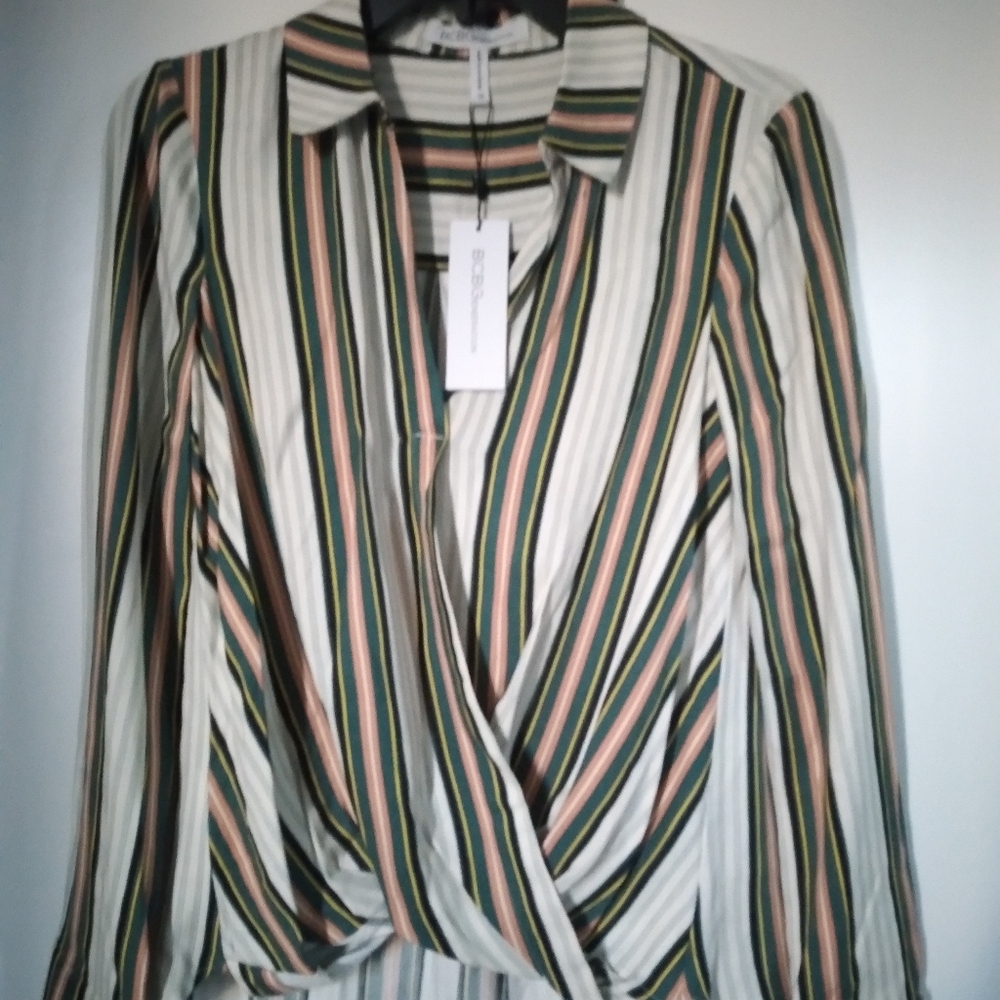 BCBGeneration Multicolor Striped Blouse